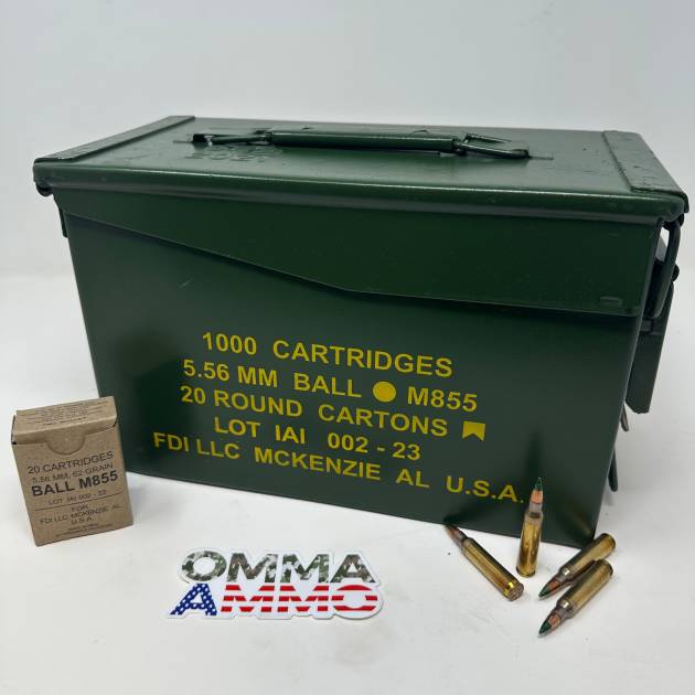 FDI 5.56 62gr M855 Green Tip Steel Core 1000RDS