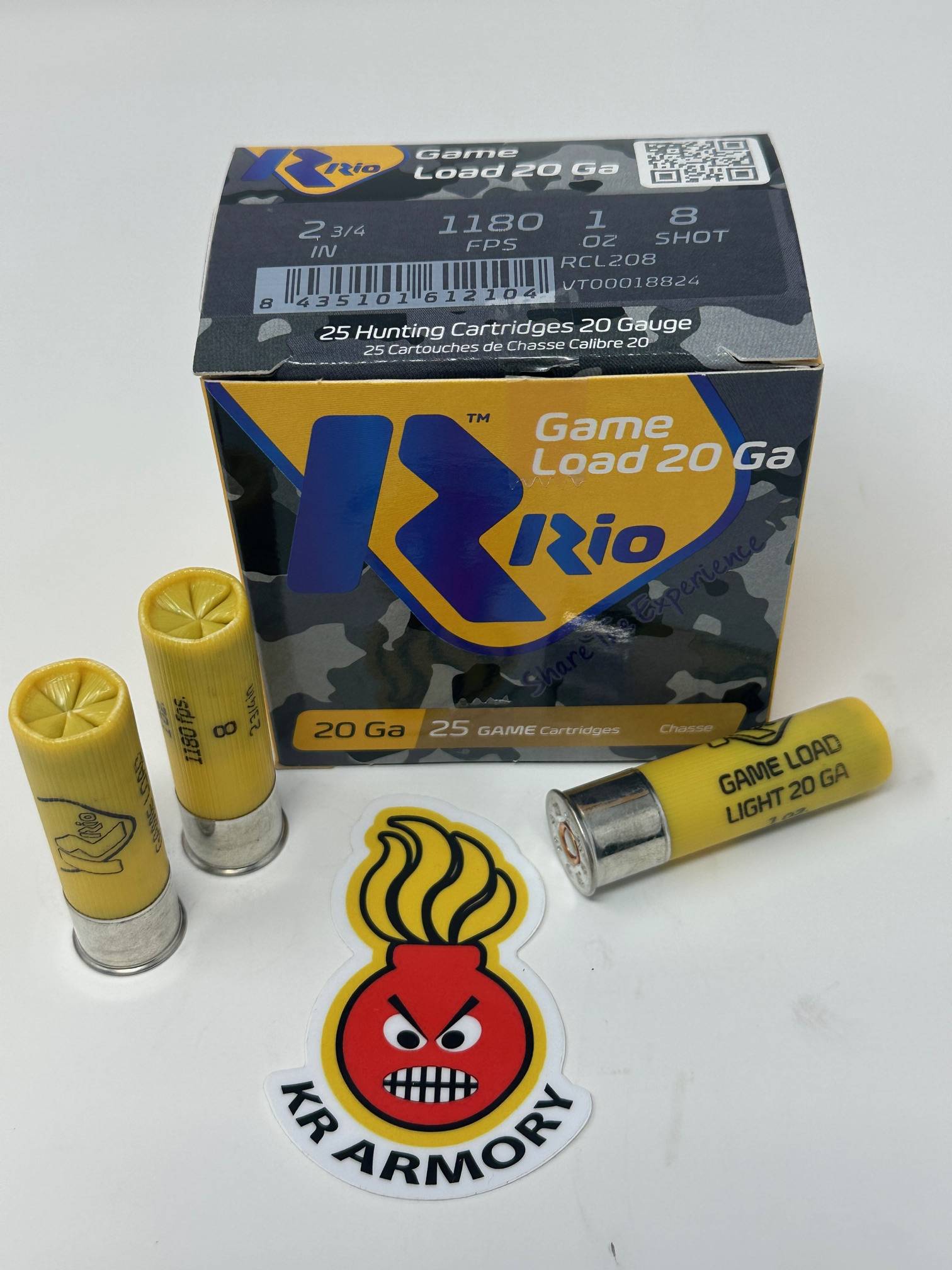 RIO GAME LOAD 28 - 20GA - 2 3/4 - 1 OZ - #8 - 1180FPS - 250 SHELLS PER CASE