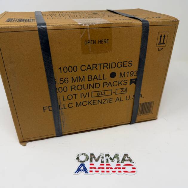 FDI M193 5.56 55gr 1000 rnd case with 5 200rn battle packs inside