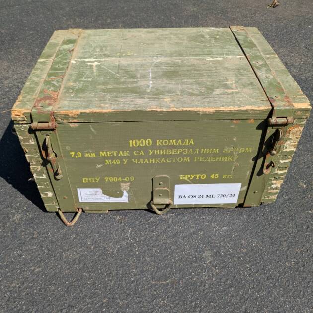 Yugo 8mm Mauser M49 1000 RND Crate linked for 1919 MG